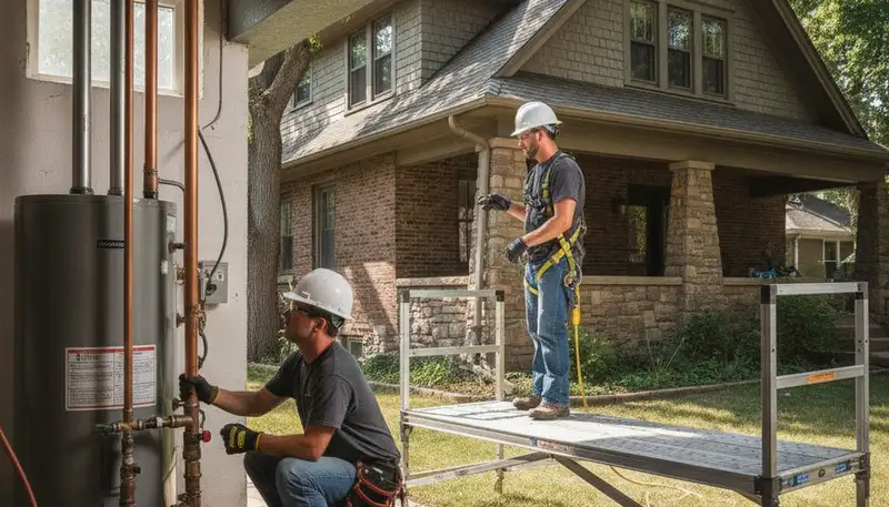 Professional Boulder, CO plumber repairing a residential plumbing system for local repair service