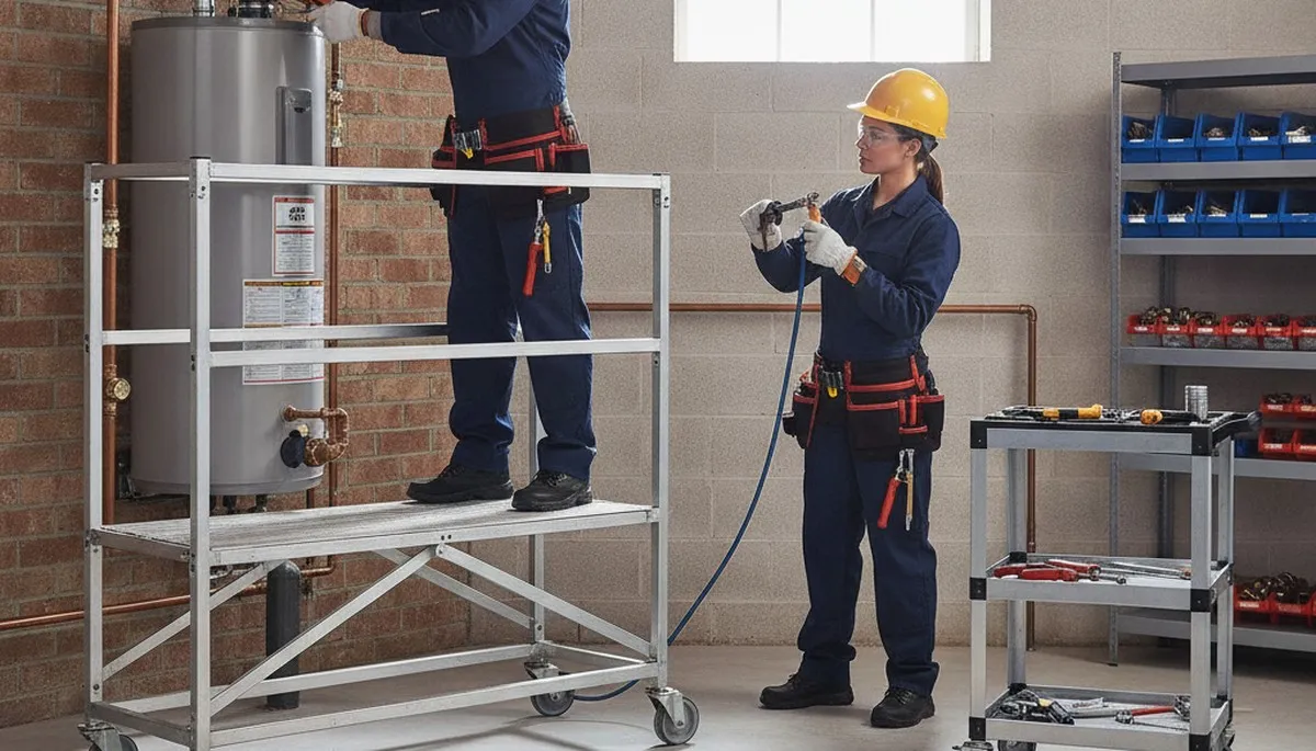 Plumber repairing pipe leak in Boulder, CO for residential plumbing service