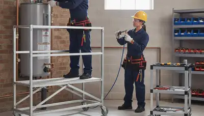 Plumber repairing pipe leak in Boulder, CO for residential plumbing service