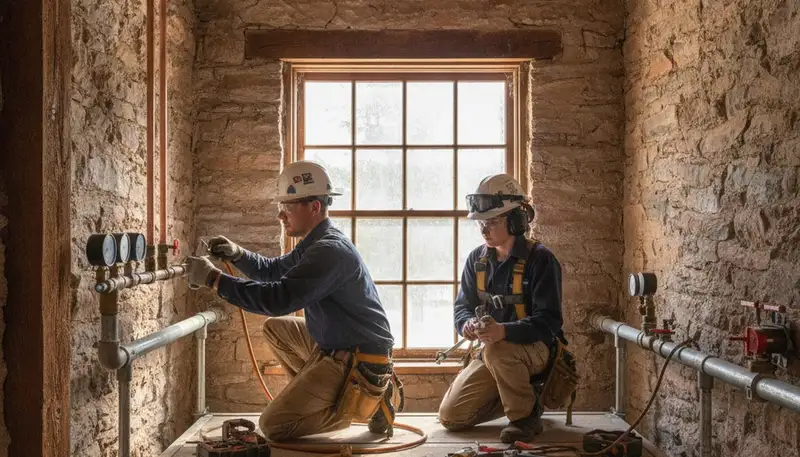 Plumber repairing plumbing in Boulder, CO for a local plumbing repair service