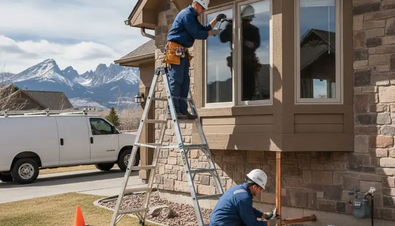 Boulder, CO plumber repairing a leak for residential plumbing service