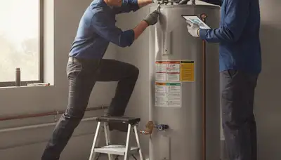 Boulder, CO plumber repairing a home water heater for fast, reliable service