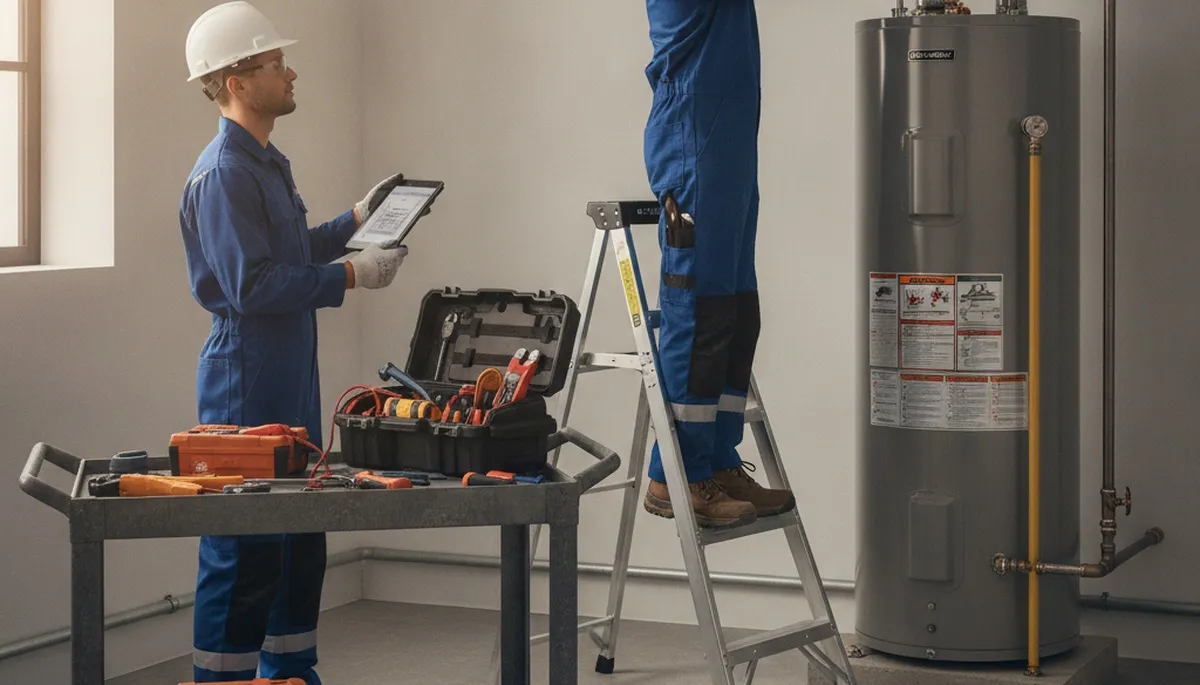 Boulder, CO plumber repairing a water heater for reliable home service